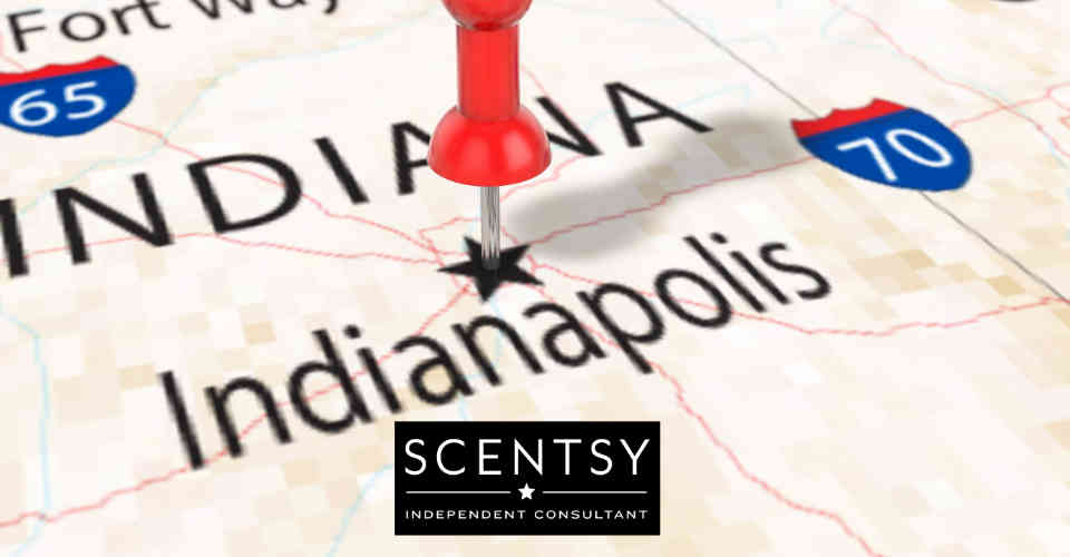 Indianapolis Map with Scentsy Logo