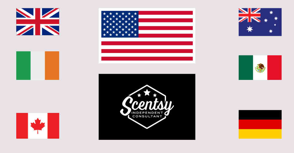 Scentsy Logo Mutiple Country Flags