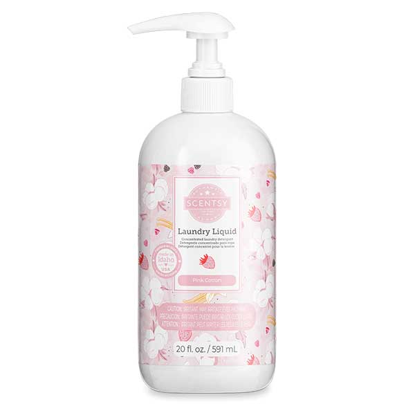 Bottle of Pink Cotton Laundry Liquid By Scentsy