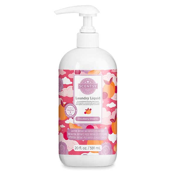Bottle of Scentsy Cloudberry Dreams Laundry Detergent
