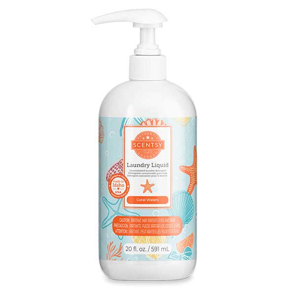 Bottle of Scentsy Coral Waters Laundry Liquid