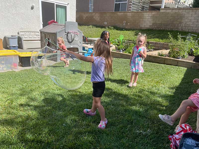 Kids Making Bubbles