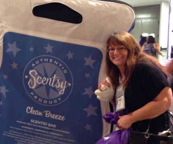 Mary Gregory With Scentsy Bar Guy