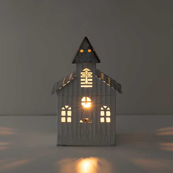 Scentsy Little Church Warmer at Night